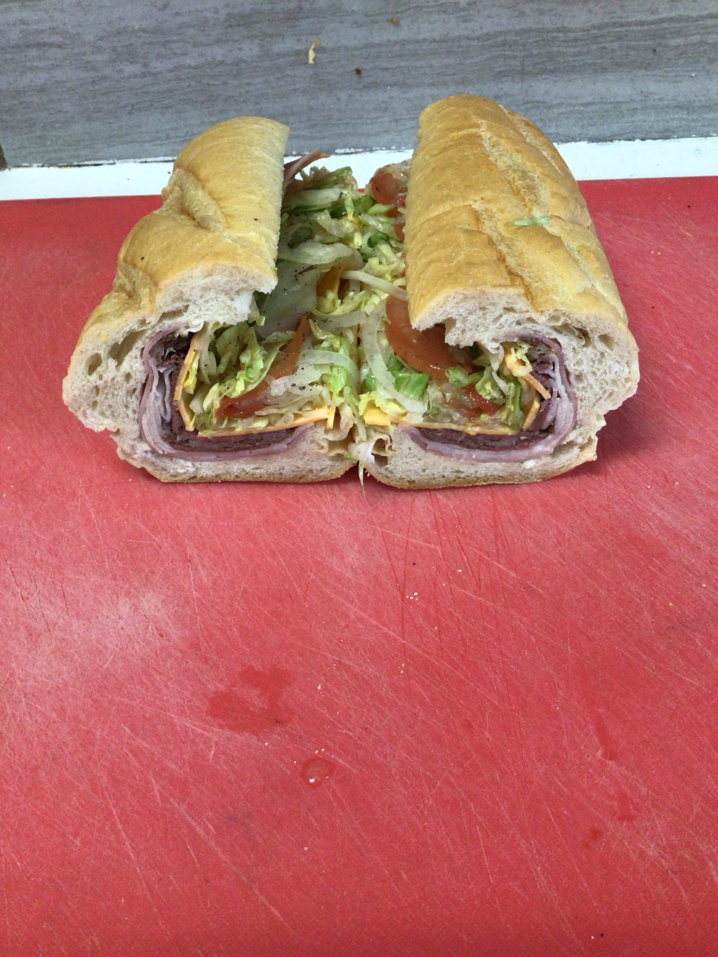 Mateo's signature Italian hero stacked with meats, cheeses and fresh veggies